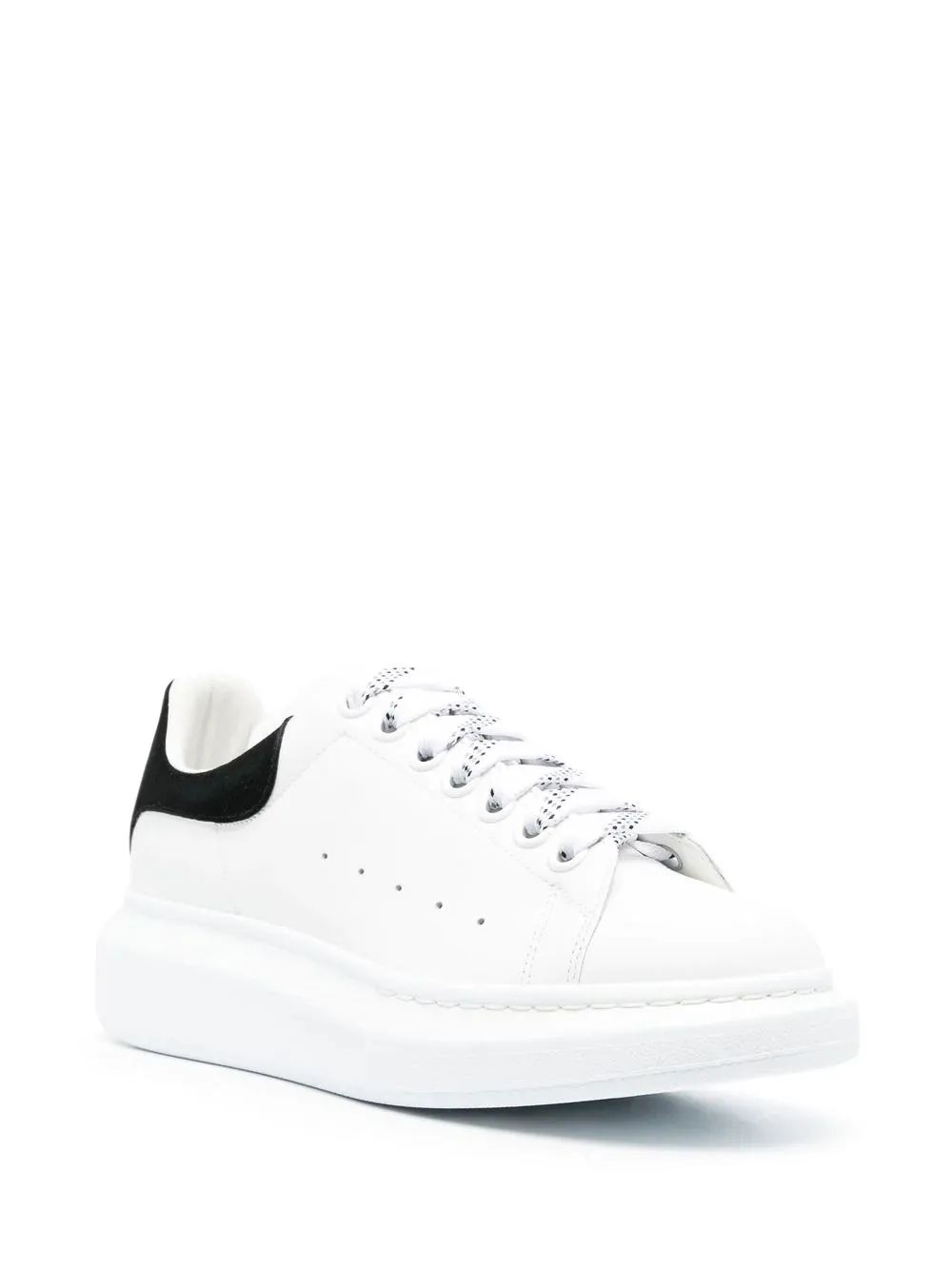 ALEXANDER MCQUEEN White Oversized Sneakers With Black Suede Spoiler