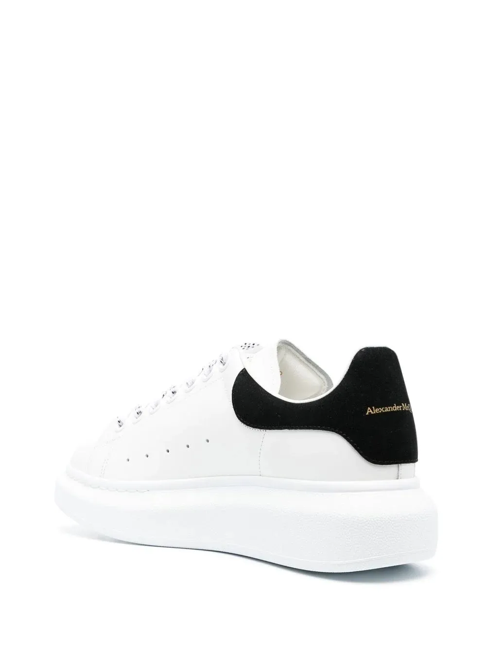 ALEXANDER MCQUEEN White Oversized Sneakers With Black Suede Spoiler