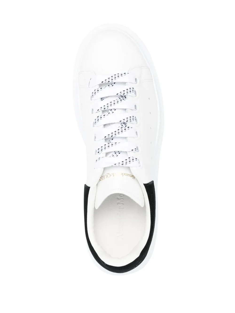 ALEXANDER MCQUEEN White Oversized Sneakers With Black Suede Spoiler