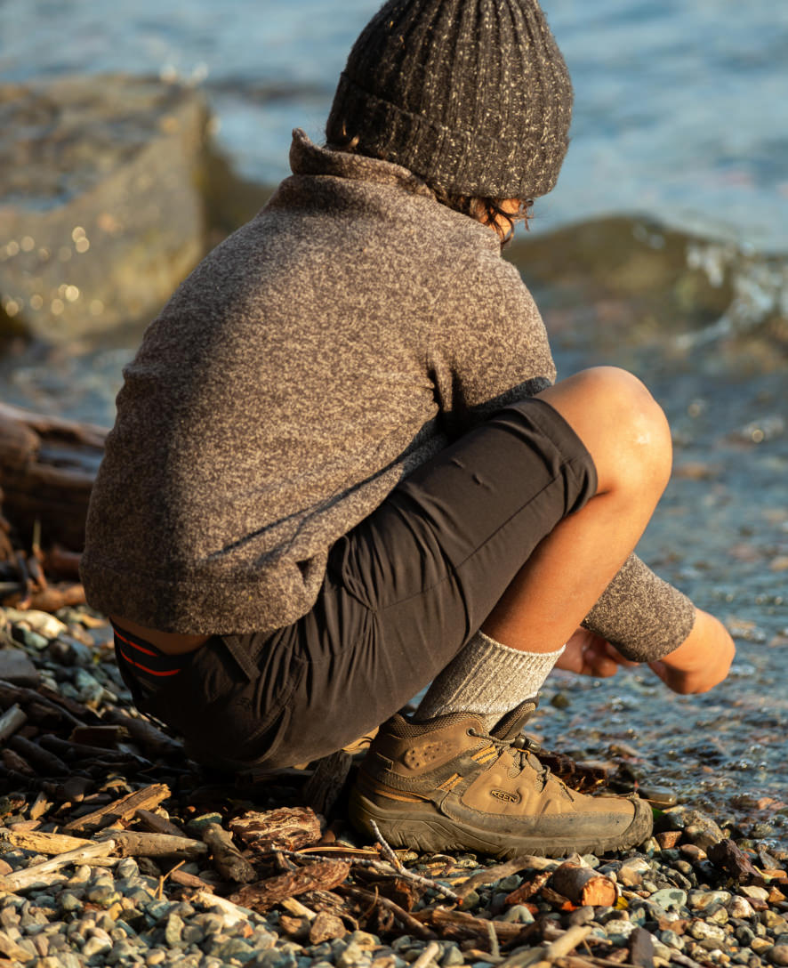 Big Kids' Targhee Waterproof Boot  |  Dark Earth/Golden Brown