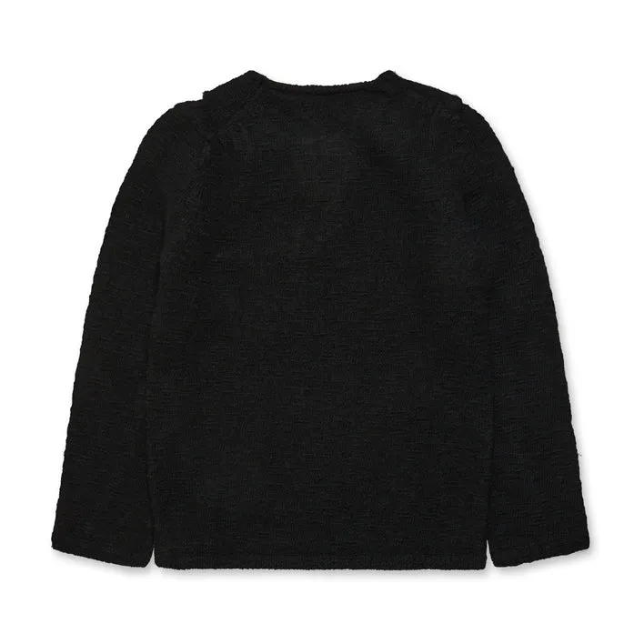 BLACK Comme Des Garons Distressed Crewneck Sweater (Black)