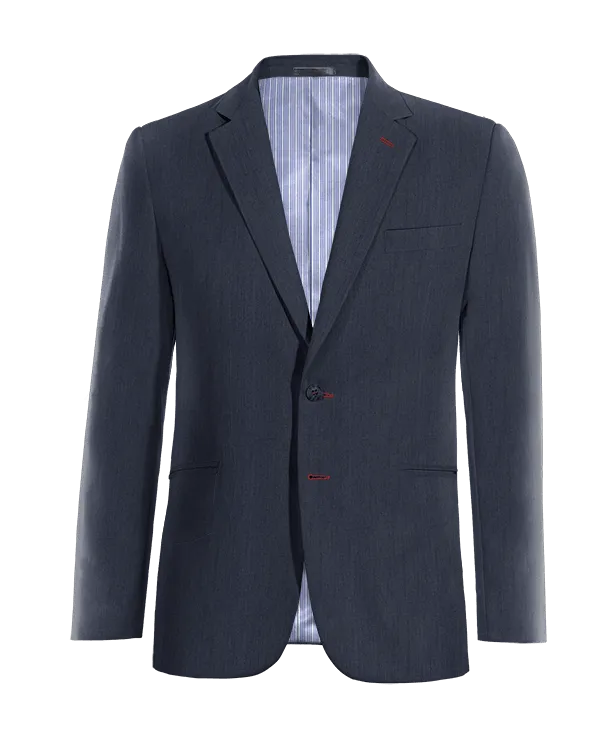  Blazer azul marino de lino esencial