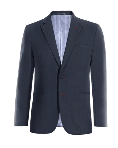  Blazer azul marino de lino esencial