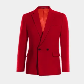  Blazer cruzada rojo intenso slim fit