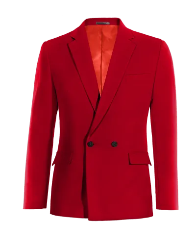  Blazer cruzada rojo intenso slim fit