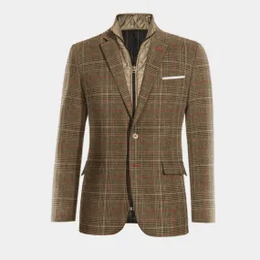  Blazer marrón de tweed príncipe de gales edición limitada