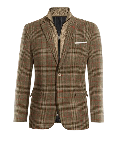  Blazer marrón de tweed príncipe de gales edición limitada