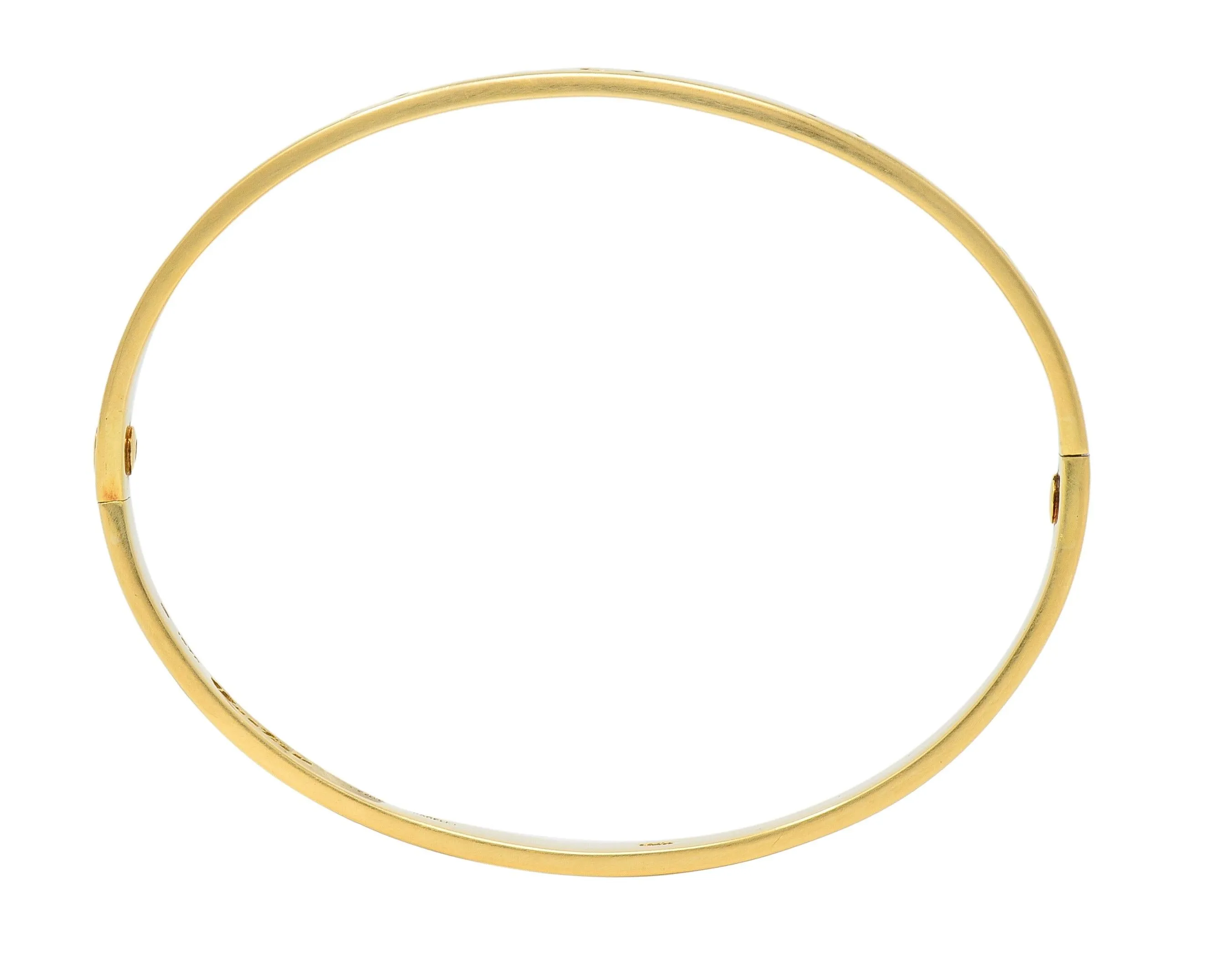 Cartier Aldo Cipullo 1970's 18 Karat Yellow Gold Love Bangle Bracelet