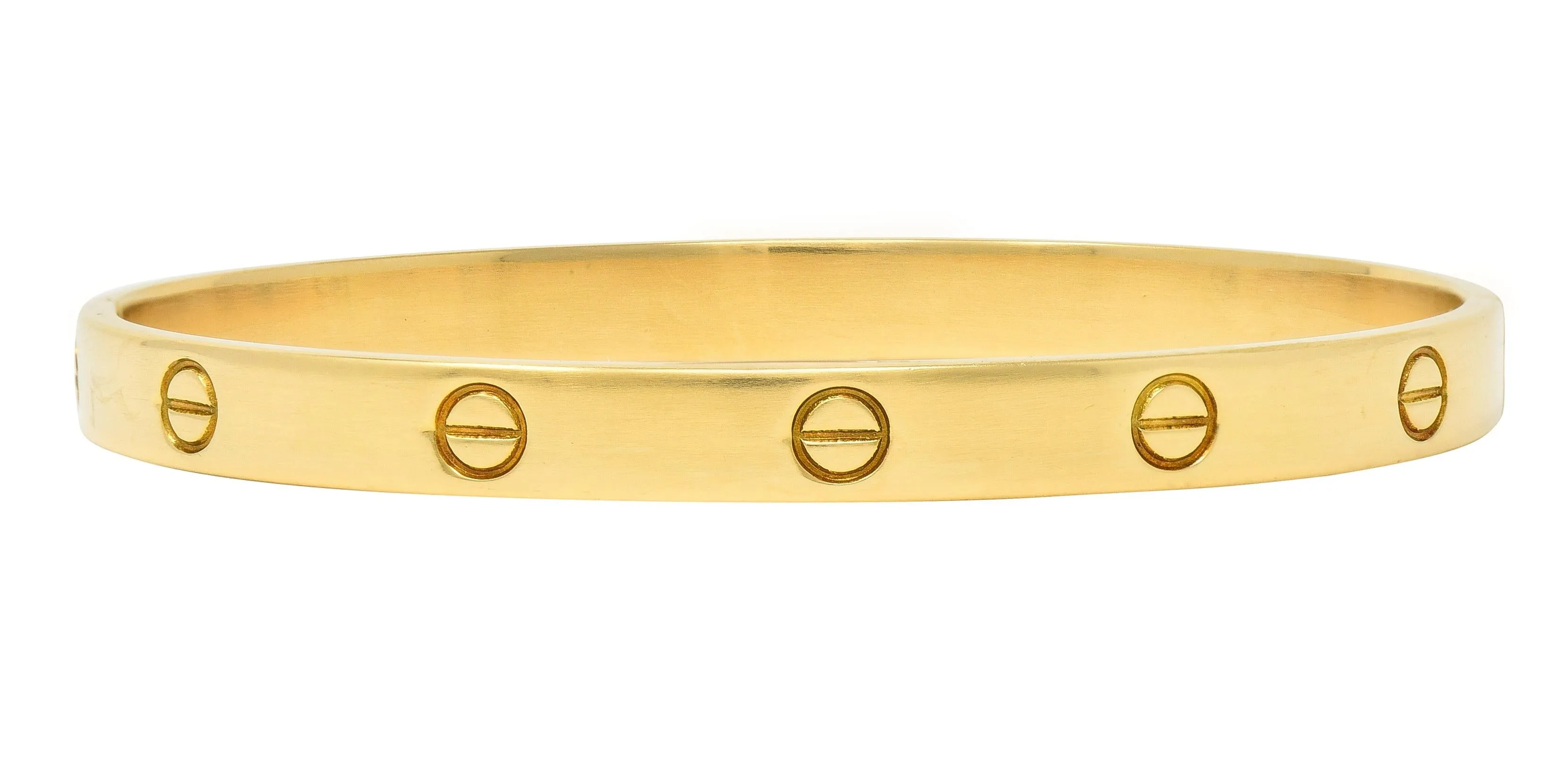 Cartier Aldo Cipullo 1970's 18 Karat Yellow Gold Love Bangle Bracelet