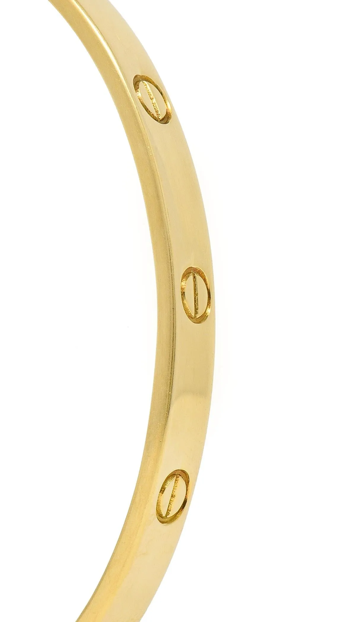 Cartier Aldo Cipullo 1970's 18 Karat Yellow Gold Love Bangle Bracelet