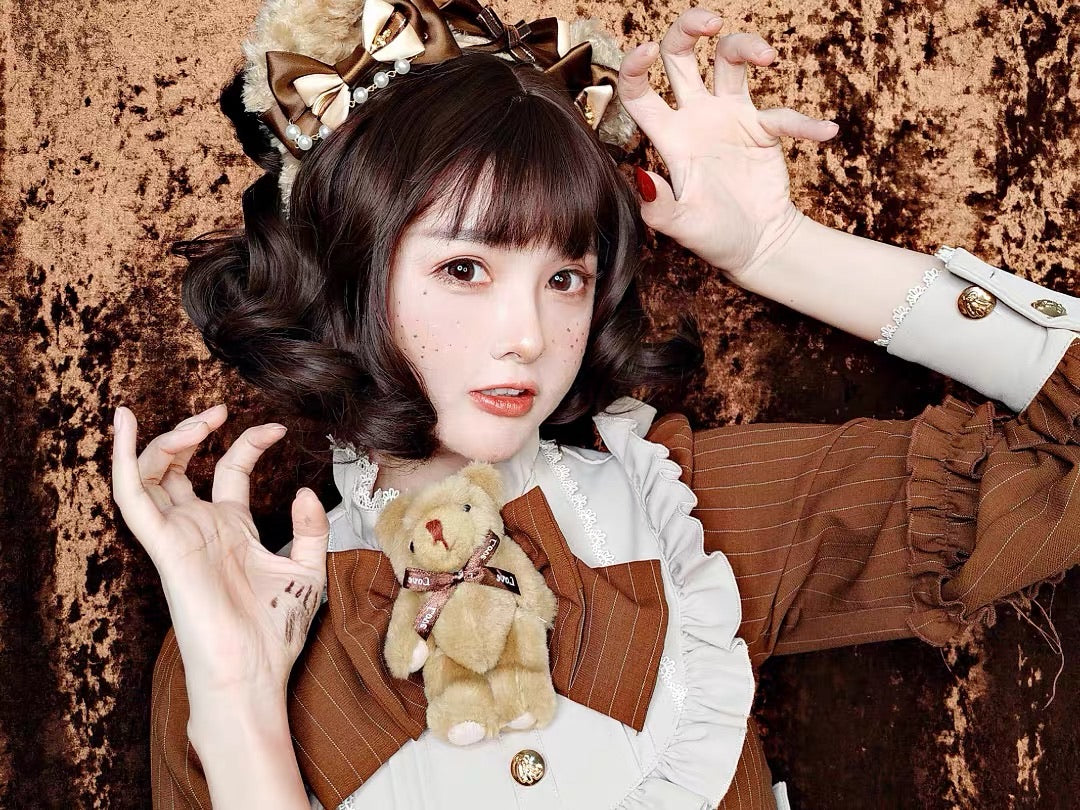 Chocolate bear Lolita hair band KC