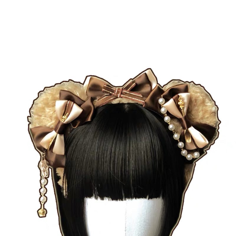 Chocolate bear Lolita hair band KC