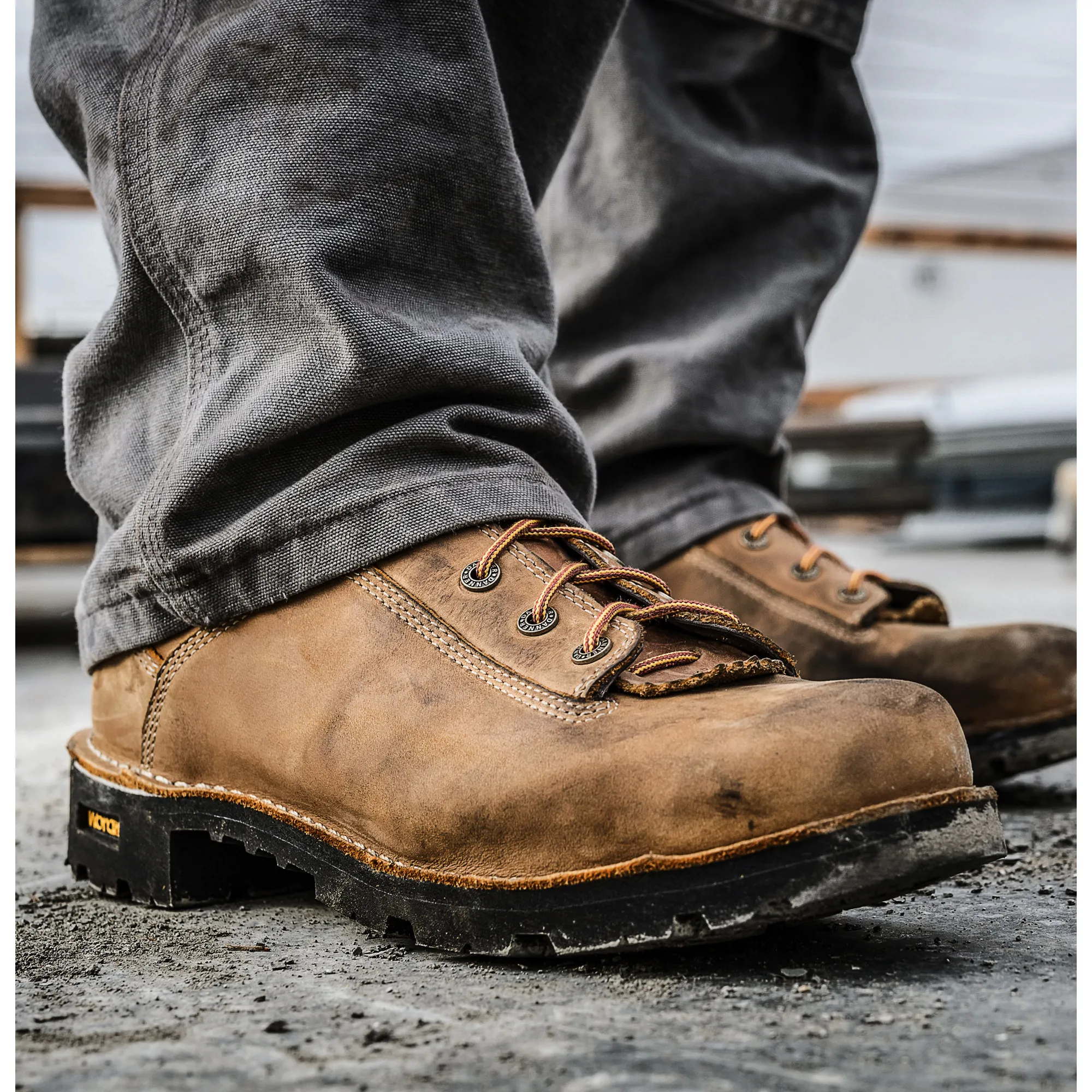 Danner Mens Quarry 8” Gore-Tex Waterproof American Made Alloy Toe Boot- Distressed Brown