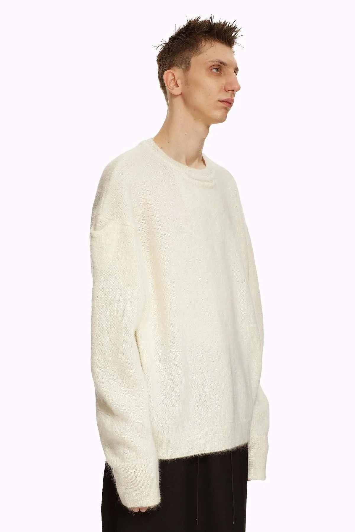 Dip Knitted Sweater - Ivory