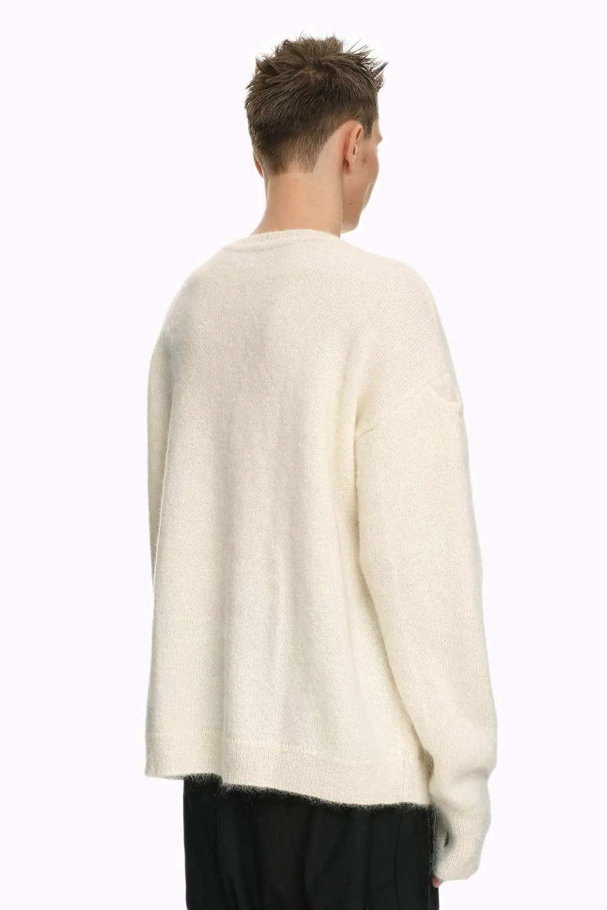 Dip Knitted Sweater - Ivory