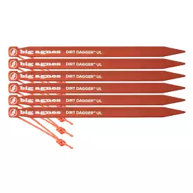 Dirt Dagger UL 6 Tent Stakes: Pack of 6