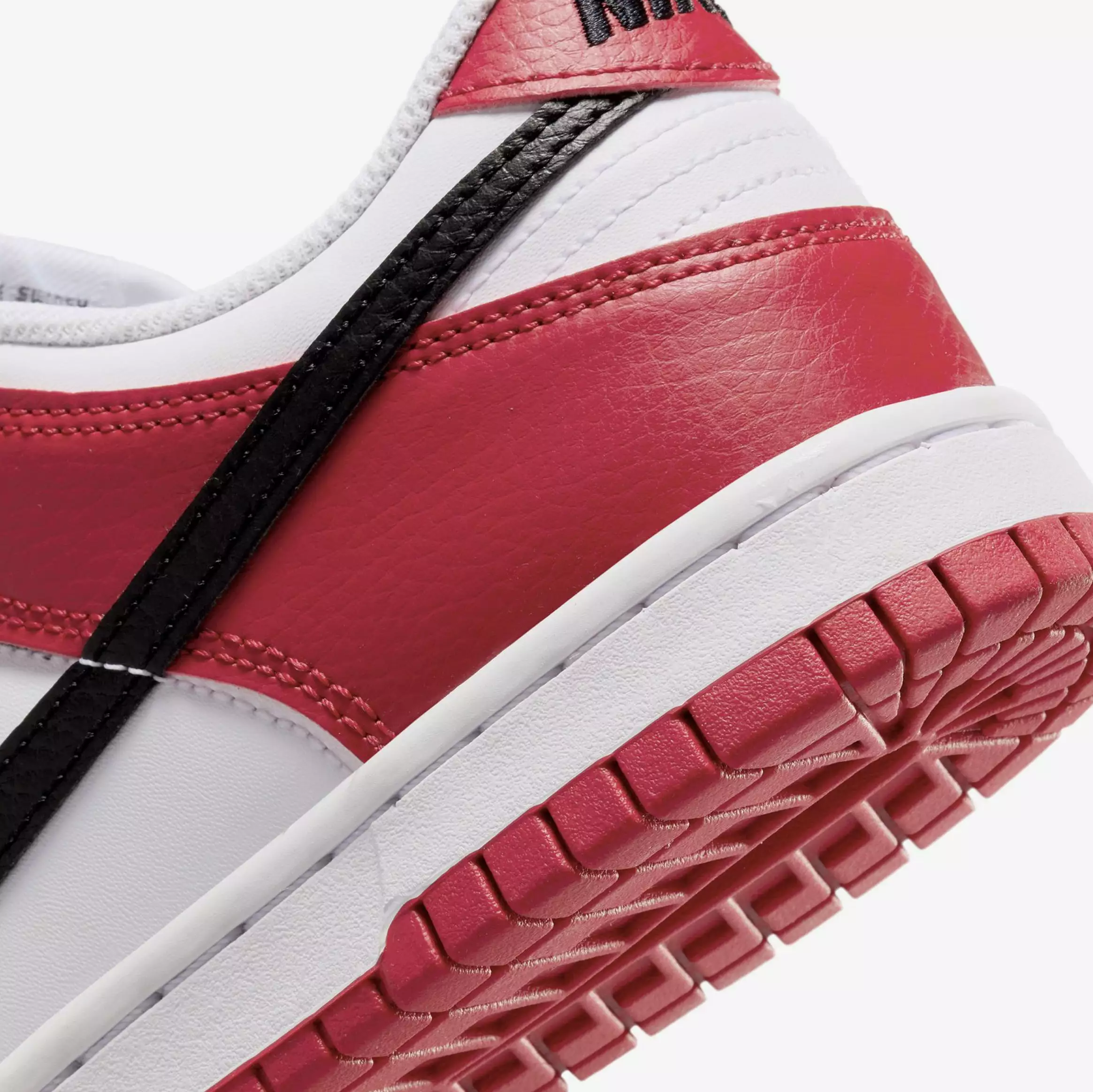 Dunk Low Grade School Lifestyle Shoes (Black/Gym Red/White)