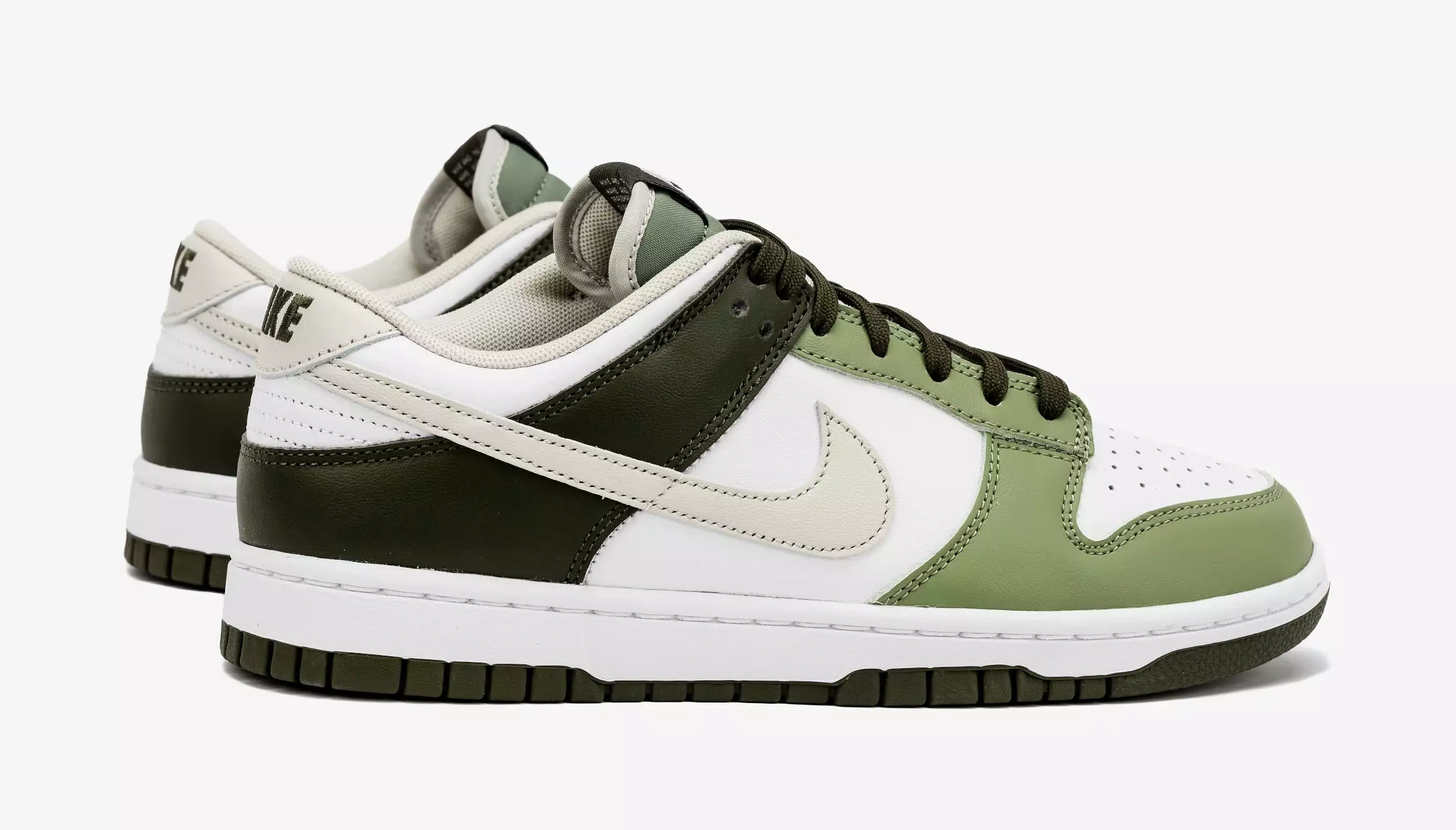 Dunk Low Oil Green Mens Lifestyle Shoes (Light Bone/Oil Green) Free Shipping