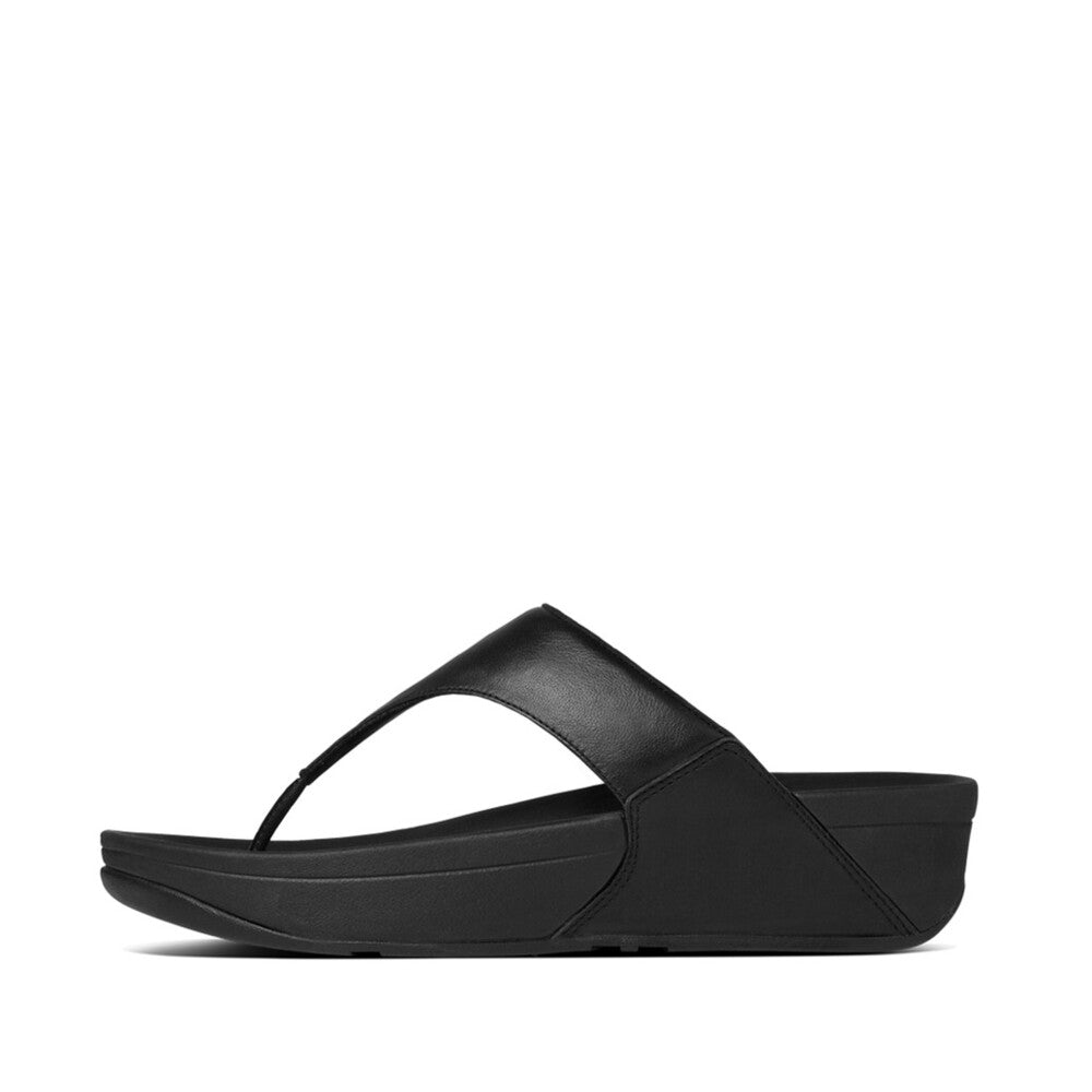 'FitFlop' Women's Lulu Leather Toe-Post Sandal - Black