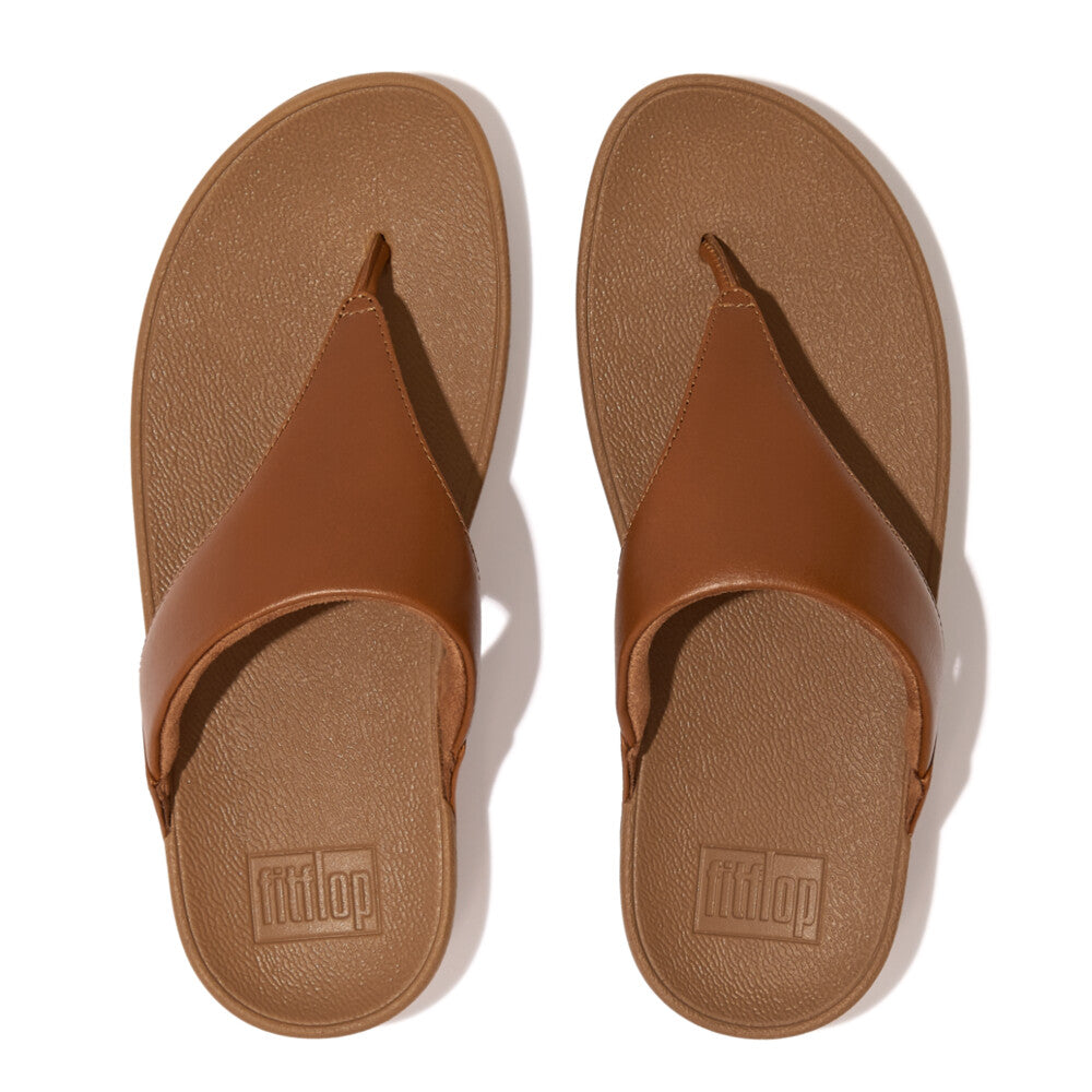 'FitFlop' Women's Lulu Leather Toe-Post Sandal - Light Tan