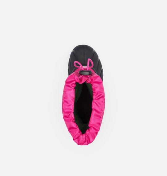 Flurry Printed Kid's Insulated Snow Boot - Fuchsia/Dots