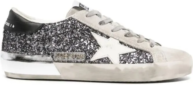 Golden Goose Baskets Superstar glitter sneakers Grey