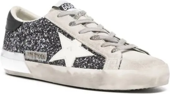 Golden Goose Baskets Superstar glitter sneakers Grey