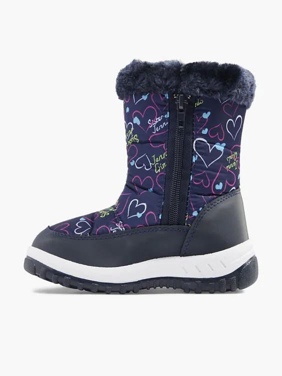 Graceland  Toddler Girl Navy Snow Boot