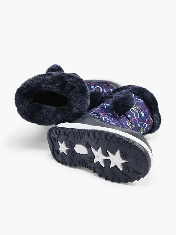 Graceland  Toddler Girl Navy Snow Boot