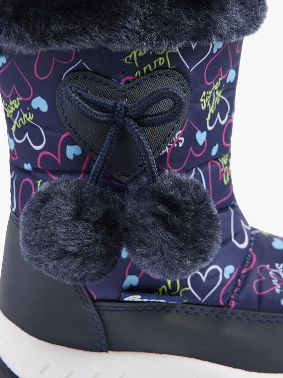 Graceland  Toddler Girl Navy Snow Boot