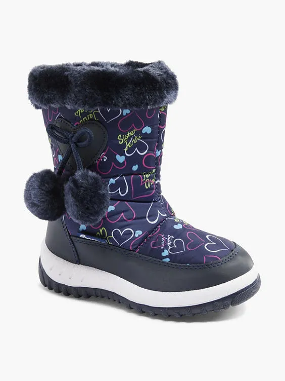 Graceland  Toddler Girl Navy Snow Boot