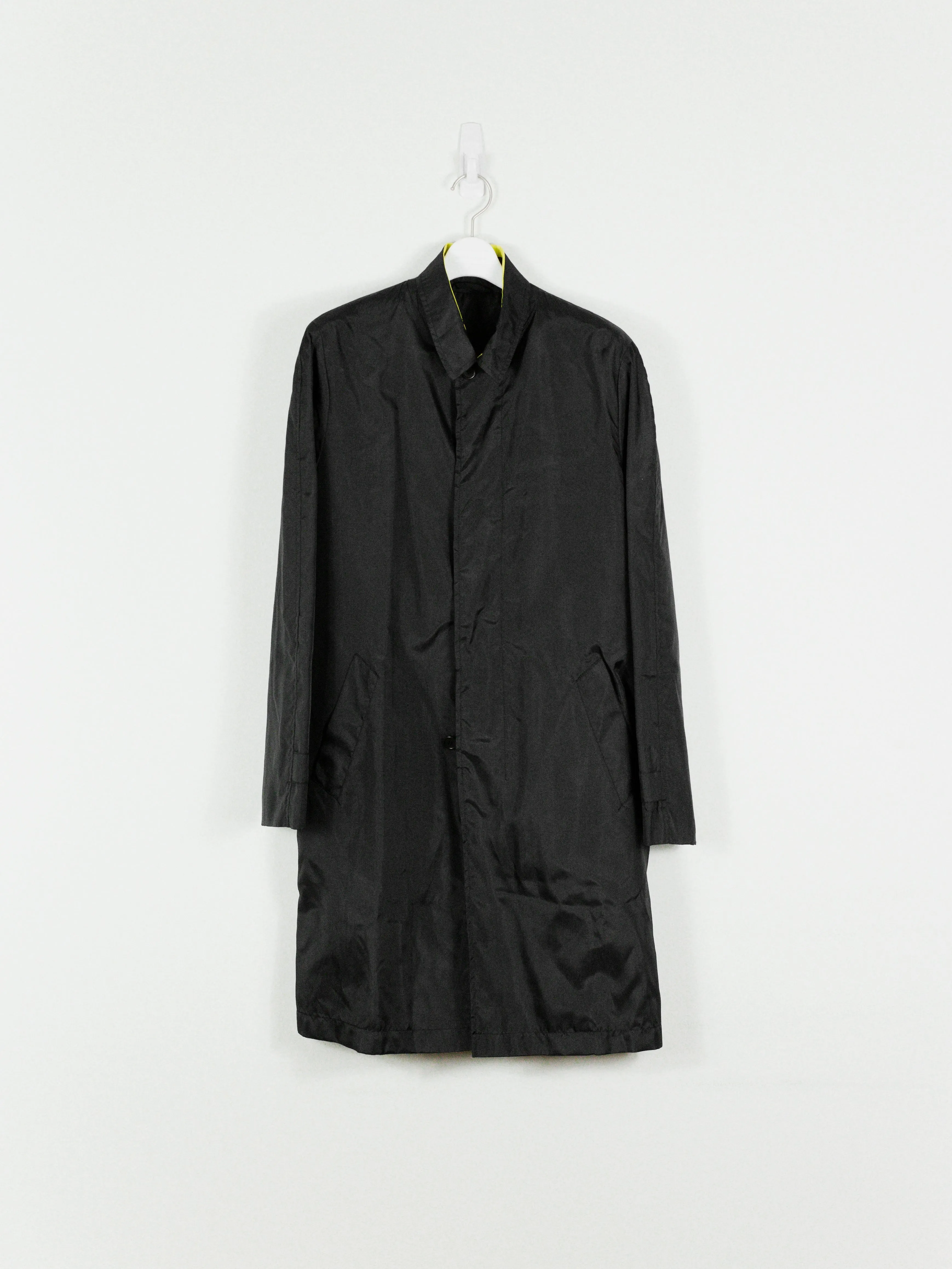 Helmut Lang SS96 Contrast Collar Technical Mac Coat