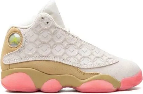 Jordan Kids Jordan 13 Retro Low suede sneakers Neutrals