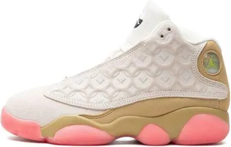 Jordan Kids Jordan 13 Retro Low suede sneakers Neutrals