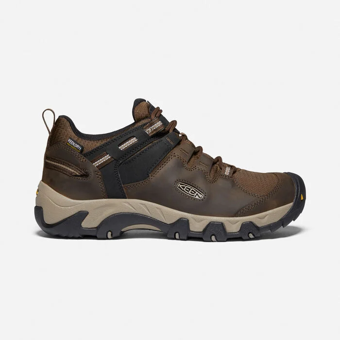 Keen Mens Steens Low Waterproof Hiking Shoe- Canteen/Brindle