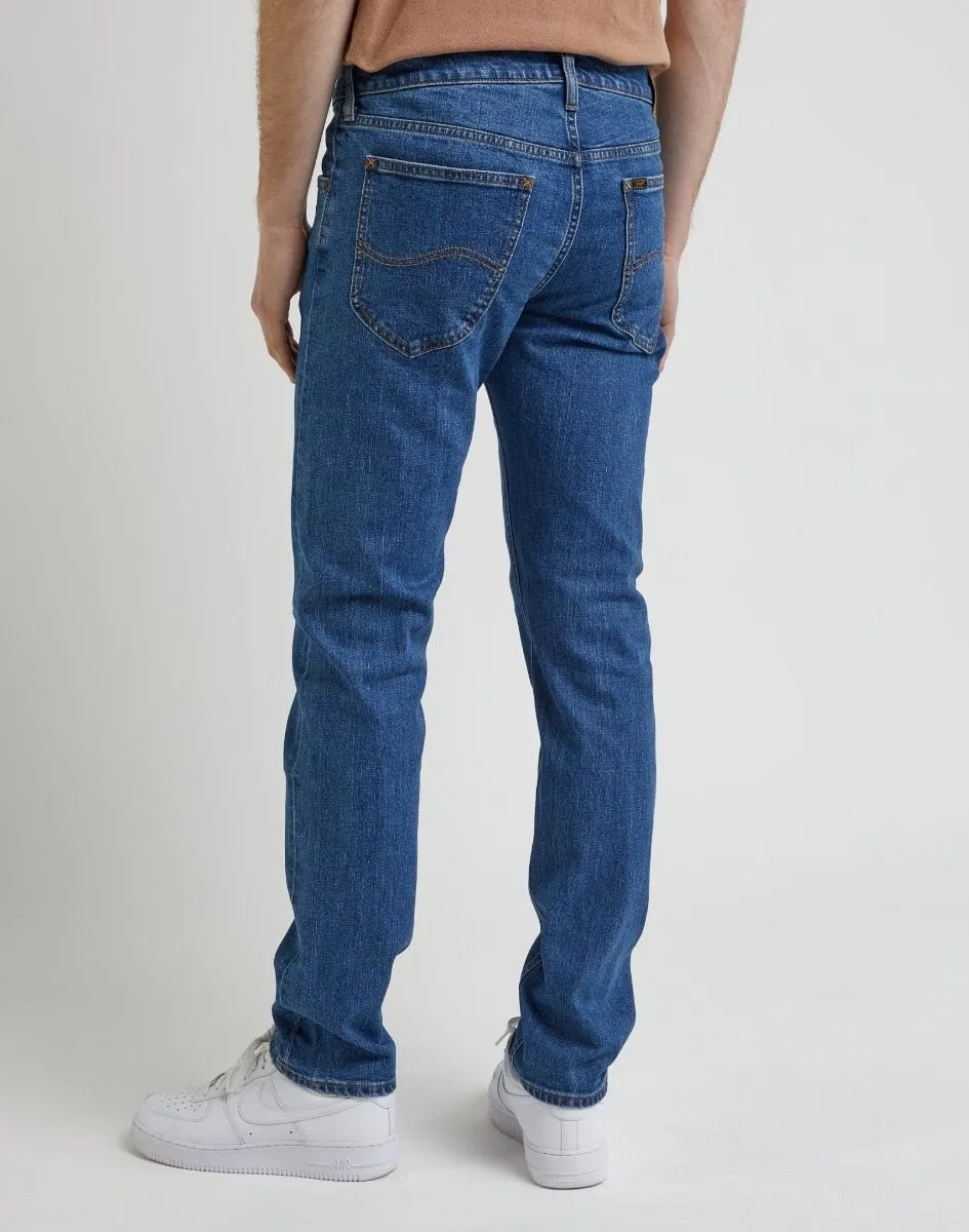 Lee Daren Zip Regular Straight Denim Jeans Stoneage Mid