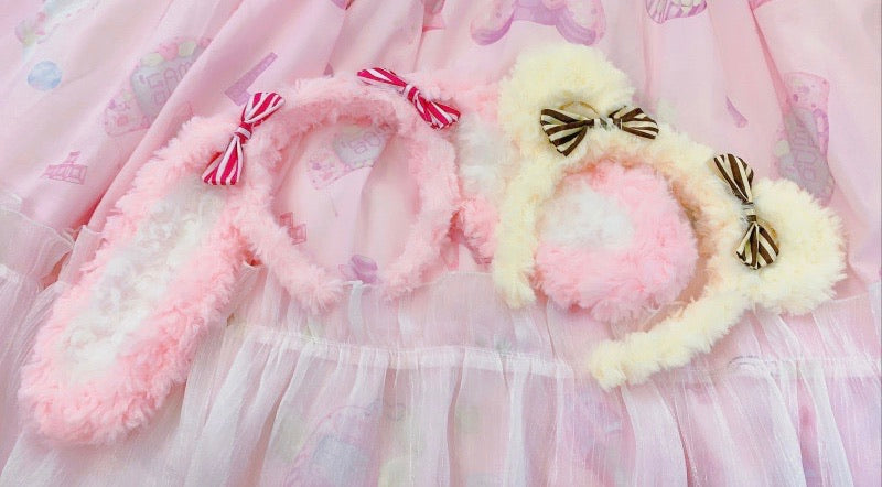 Lolita strawberry rabbit / cake bear KC hair band