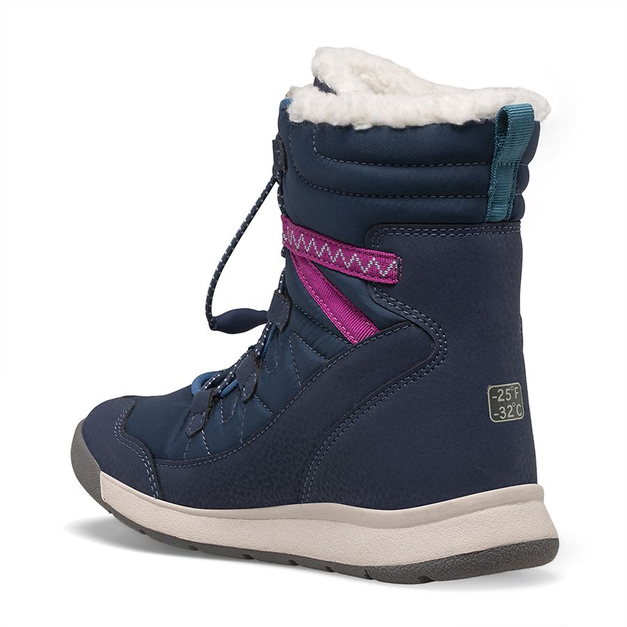 Merrell Navy/Berry/Teal Snow Crush 3.0 Waterproof Children's Boot