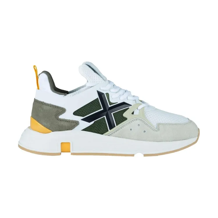 MUNICH 4172063 Clik 63 Sneakers Volume in Suede e Mesh Bianco Verde