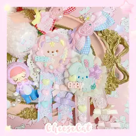 Rabbit bear baby Lolita handmade brooch/hair pin