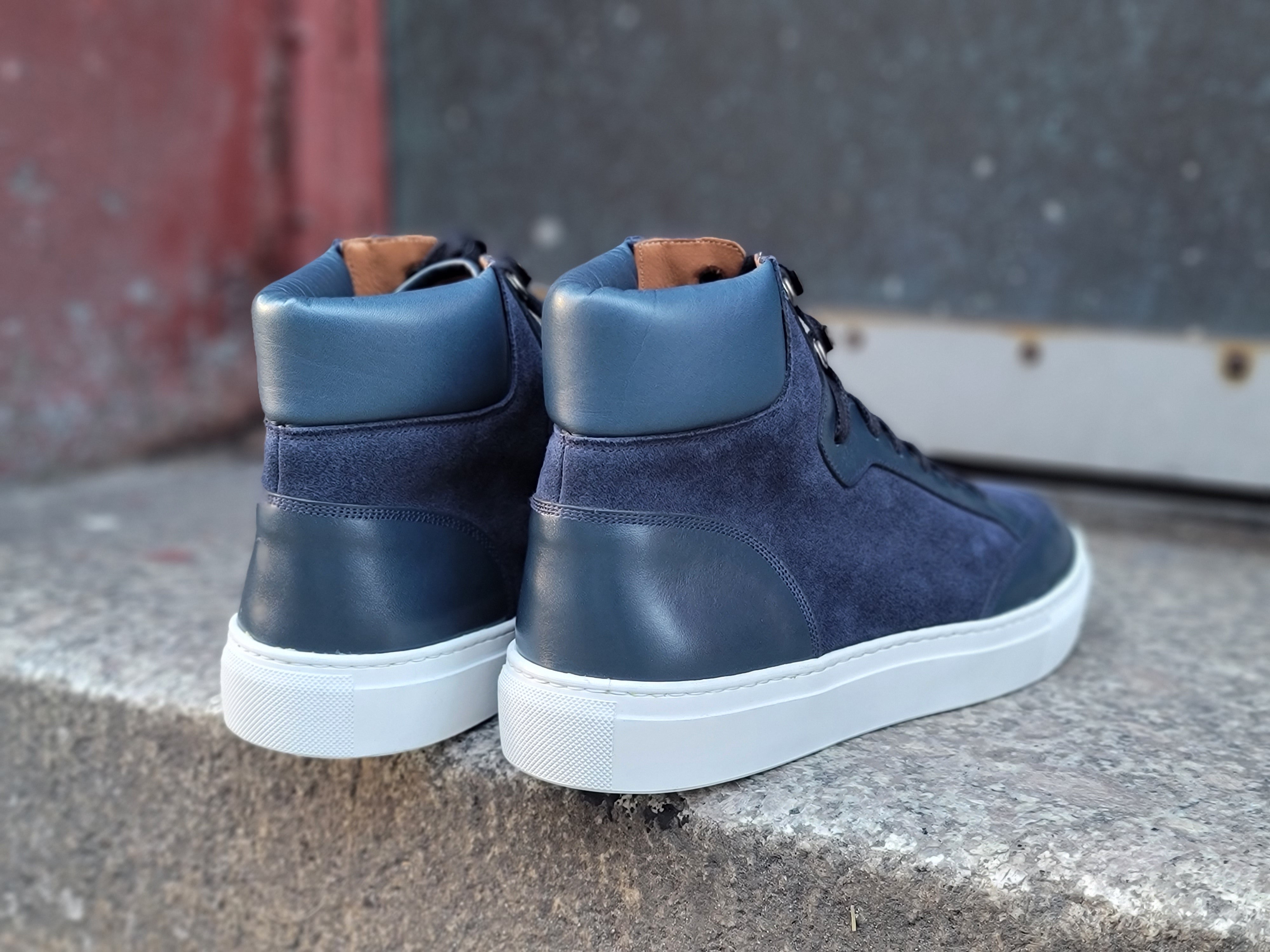 Richland - Navy Calf / Navy Suede / White Sole