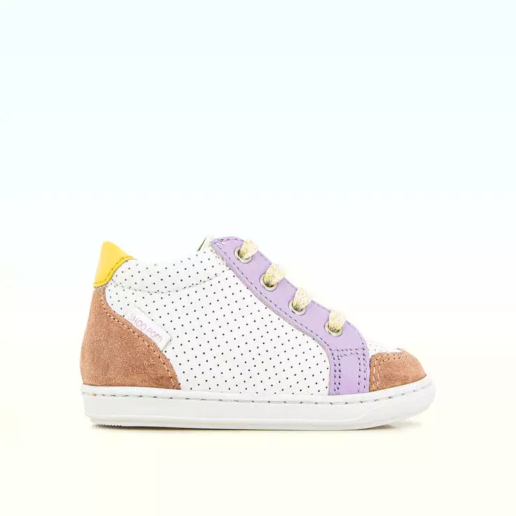 SHOO POM BOUBA ZIP BOX Blanc Lilas Botillons