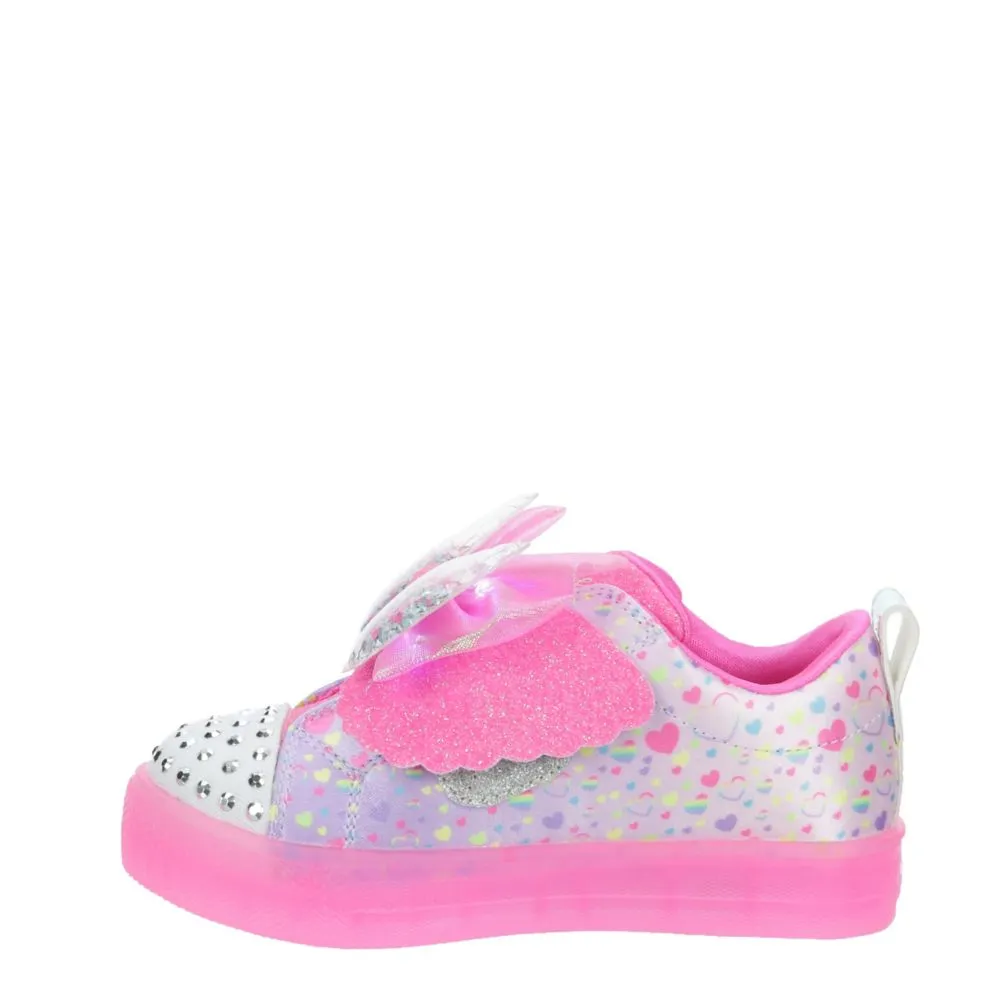 SKECHERS  GIRLS TODDLER SHUFFLE BRIGHTS LIGHTED SNEAKER