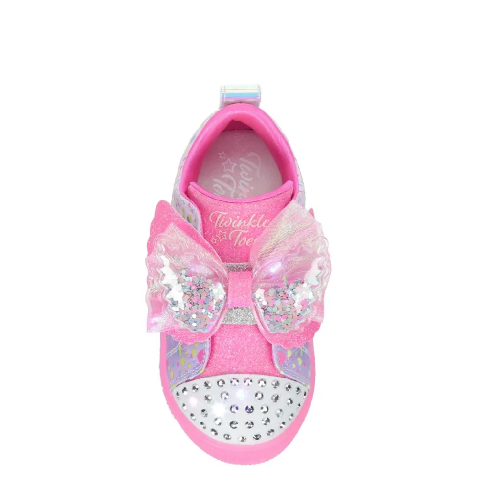 SKECHERS  GIRLS TODDLER SHUFFLE BRIGHTS LIGHTED SNEAKER