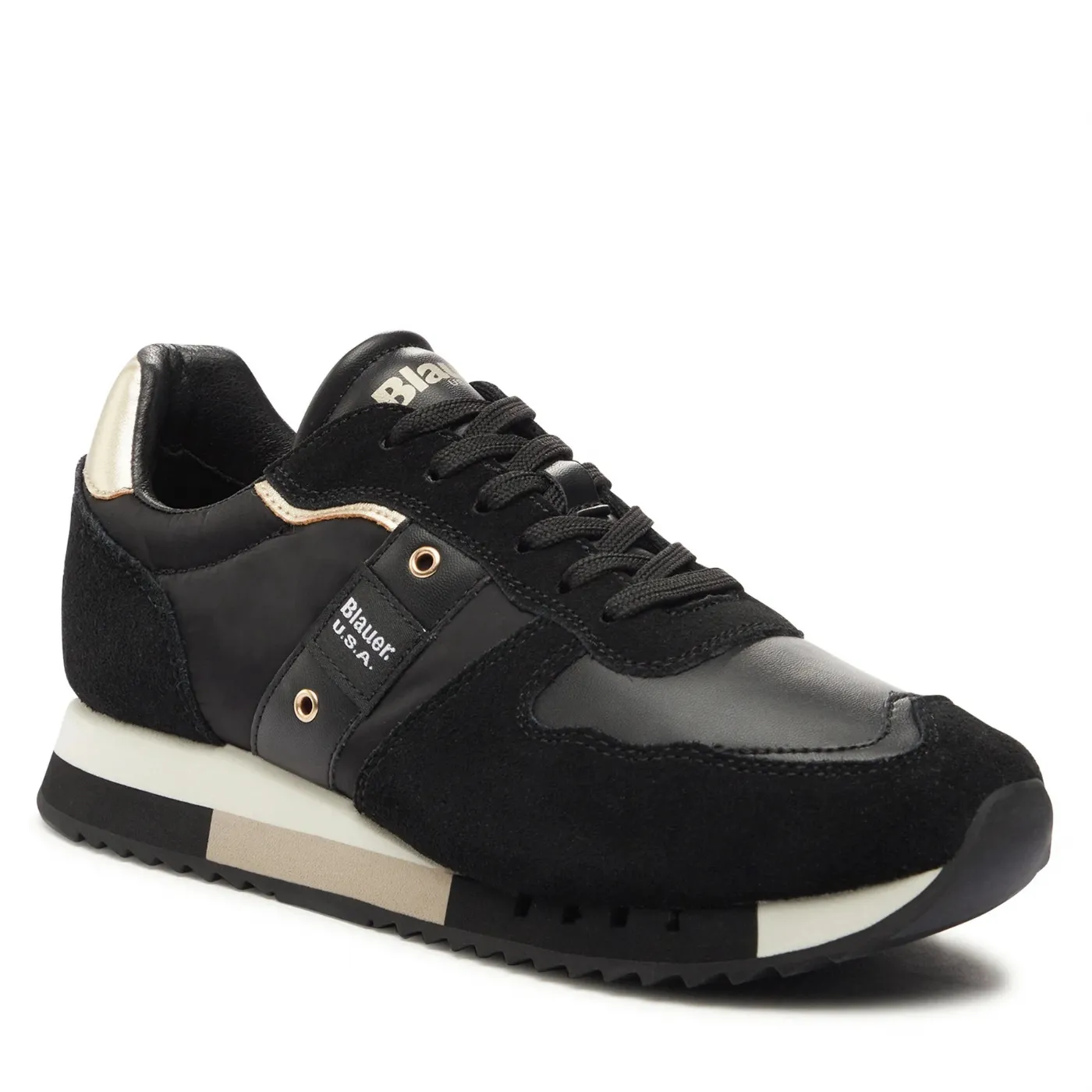 SNEAKERS BLAUER DONNA NYLON/SUEDE F3MELROSE01/NYP BLK