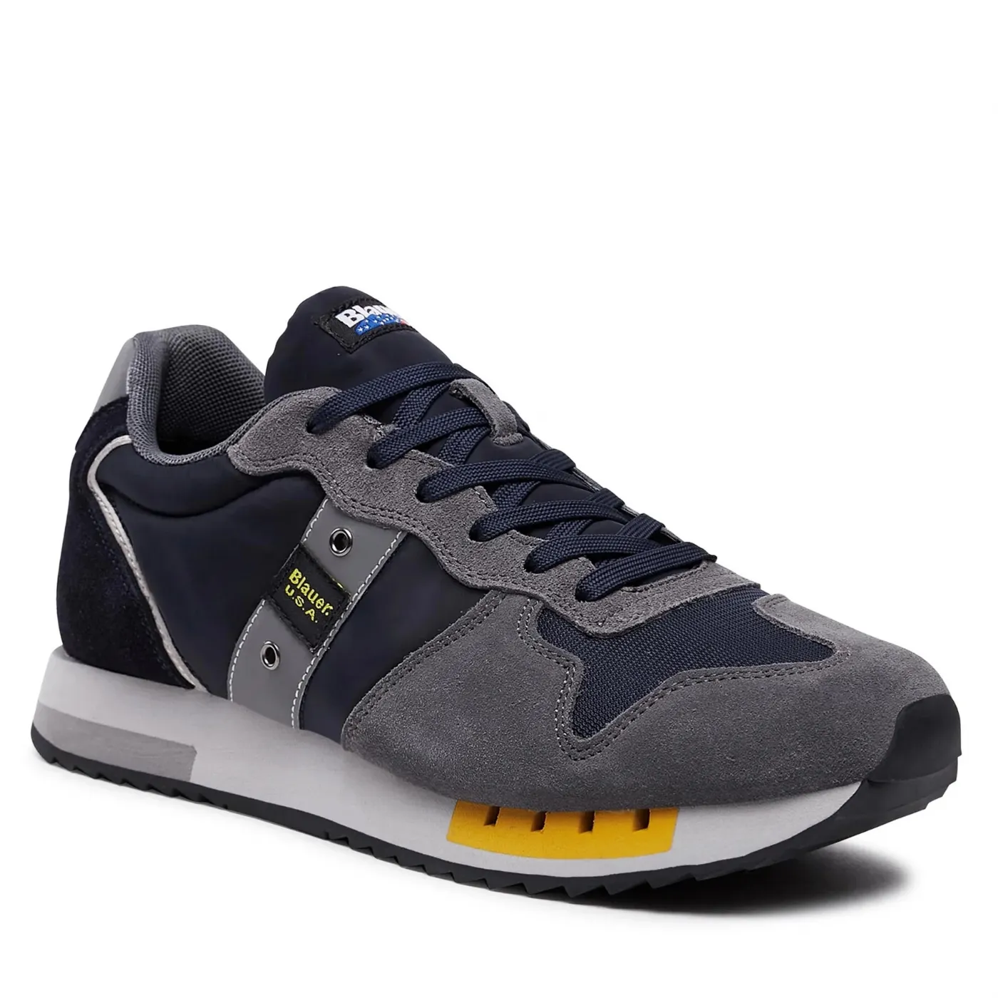 SNEAKERS BLAUER UOMO MESH/SUEDE RUNNING F3QUEENS01/MES NVY/GRY