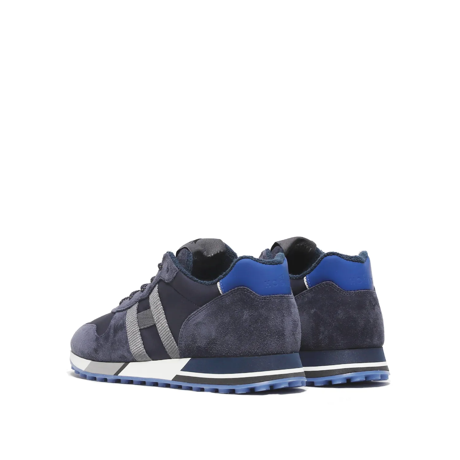 Sneakers H383 running in suede e tessuto blu