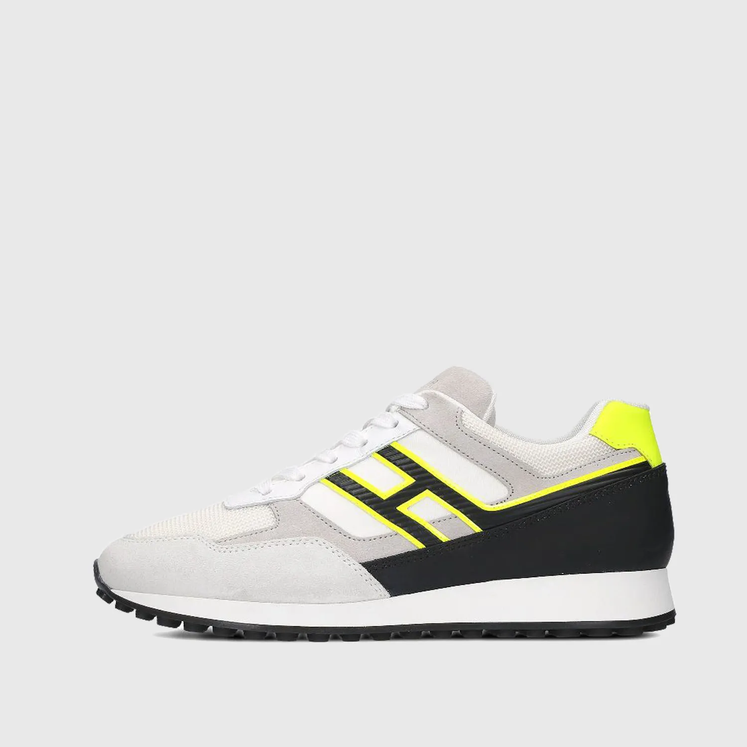 Sneakers Hogan H429 in suede e tessuto bianco