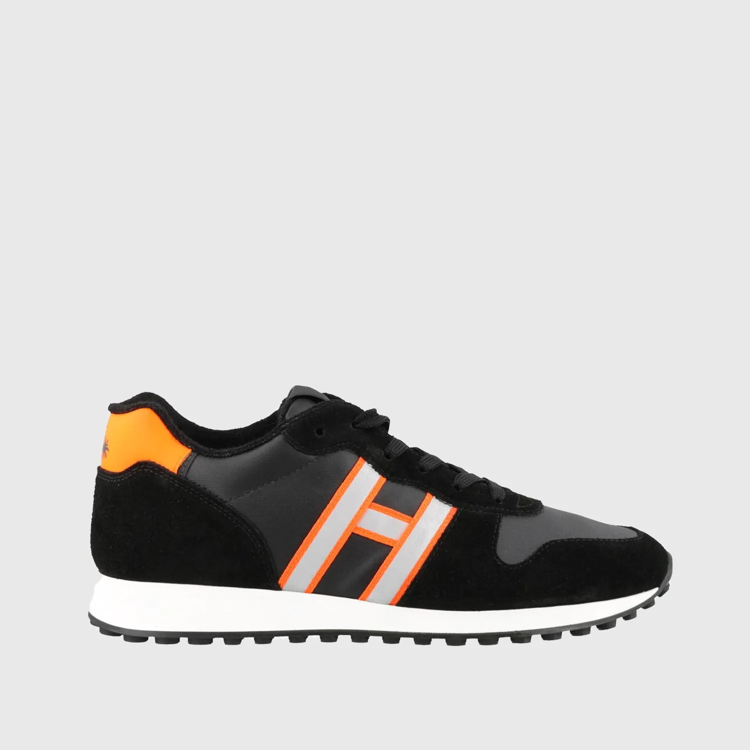 Sneakers Hogan H429 in suede e tessuto nero