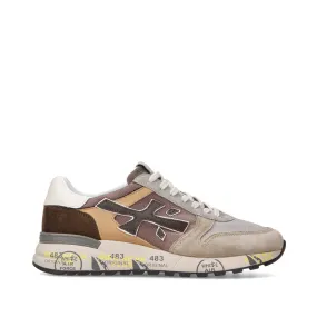 Sneakers Mick 6414 in suede e tessuto taupe marrone